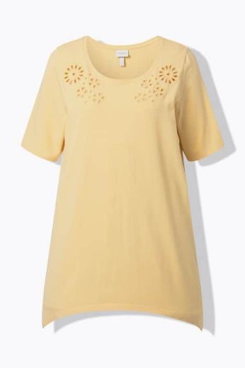 Plus size veliki brojevi Majica kratkih rukava asimetrična s ukrasnim vezom za punije