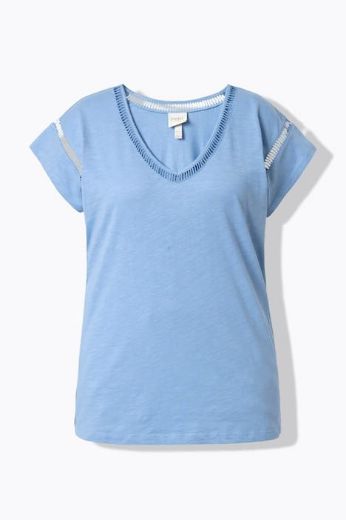 Plus size veliki brojevi Majica kratkih rukava V ovratnika za punije