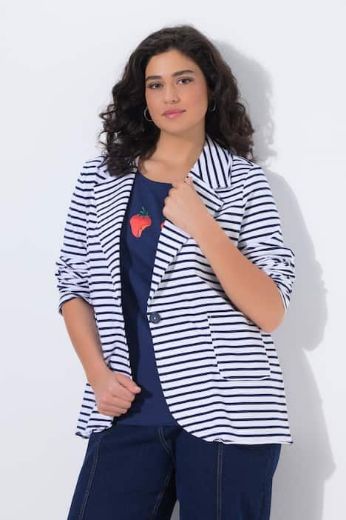 Plus size veliki brojevi Sako na pruge za punije