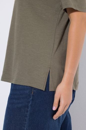 Plus size veliki brojevi Majica kratkih rukava V ovratnika za punije