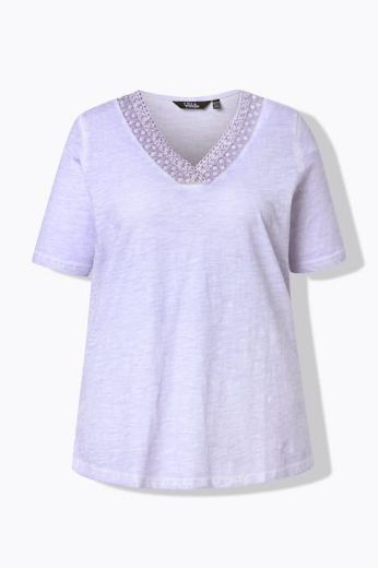 Plus size veliki brojevi Majica kratkih rukava V ovratnika za punije