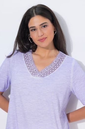 Plus size veliki brojevi Majica kratkih rukava V ovratnika za punije
