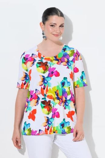 Plus size veliki brojevi Majica kratkih rukava okruglog ovratnika za punije