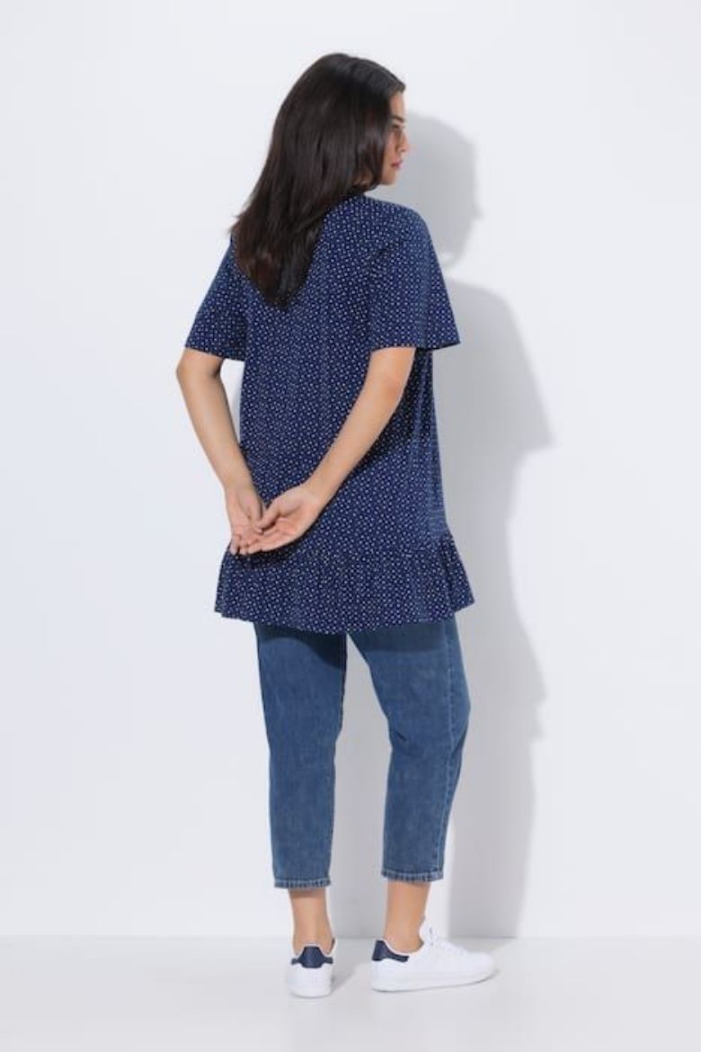 Plus size veliki brojevi Majica kratkih rukava V izrez za punije