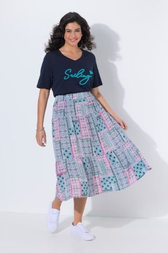 Plus size veliki brojevi Suknja midi A kroja za punije