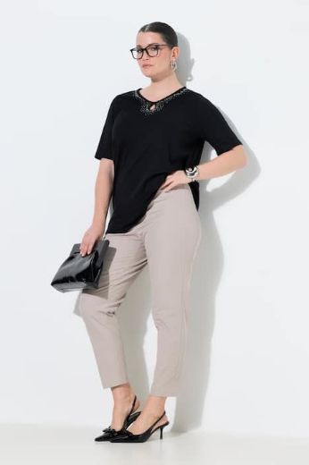 Plus size veliki brojevi Hlače 7/8 s elastičnim pojasom u struku za punije