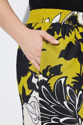 Plus size veliki brojevi Hlače širokih nogavica cvjetnog uzorka za punije