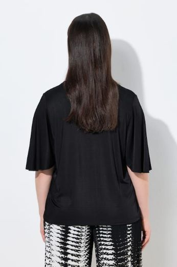 Plus size veliki brojevi Majica srednje dugih rukava V izreza za punije