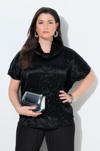 Plus size veliki brojevi Bluza kratkih rukava s ovratnikom za punije