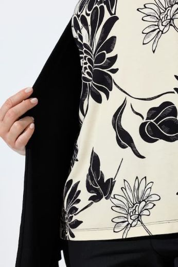 Plus size veliki brojevi Majica 2u1 rukavi 3/4 cvjetni uzorak za punije