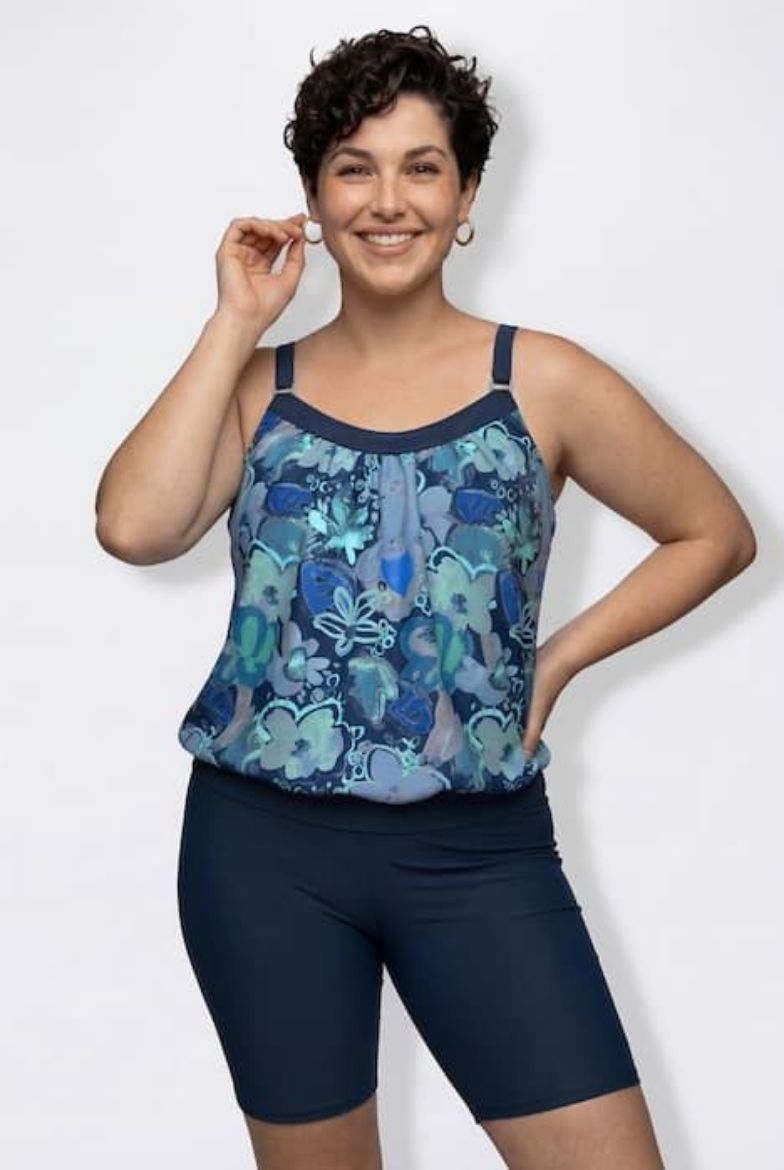 Plus size veliki brojevi Tankini mekanih košarica sa biciklističim hlačicama za punije