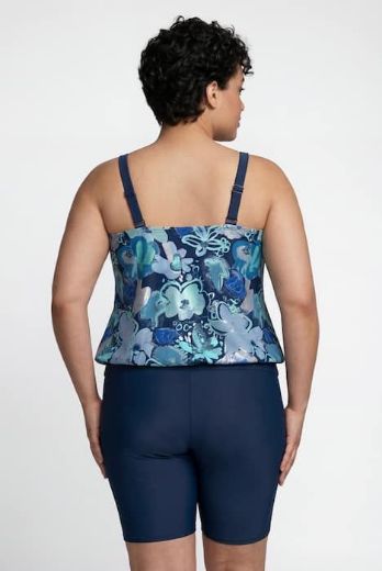 Plus size veliki brojevi Tankini mekanih košarica sa biciklističim hlačicama za punije