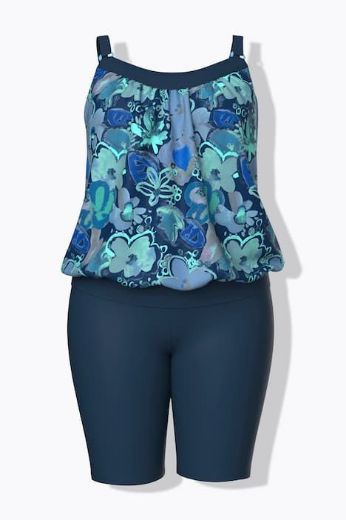 Plus size veliki brojevi Tankini mekanih košarica sa biciklističim hlačicama za punije