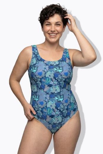 Plus size veliki brojevi Kupaći kostim cvjetni uzorak za punije