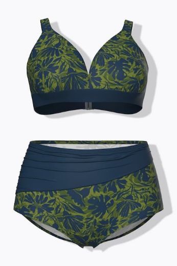 Plus size veliki brojevi Kupaći kostim dvodijelni cvjetni uzorak za punije