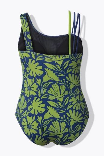 Plus size veliki brojevi Kupaći kostim jednodijelni mekanih košarica  cvjetnog uzorka za punije