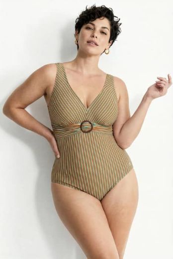 Plus size veliki brojevi Kupaći kostim jednodijelni s ukrasom za punije