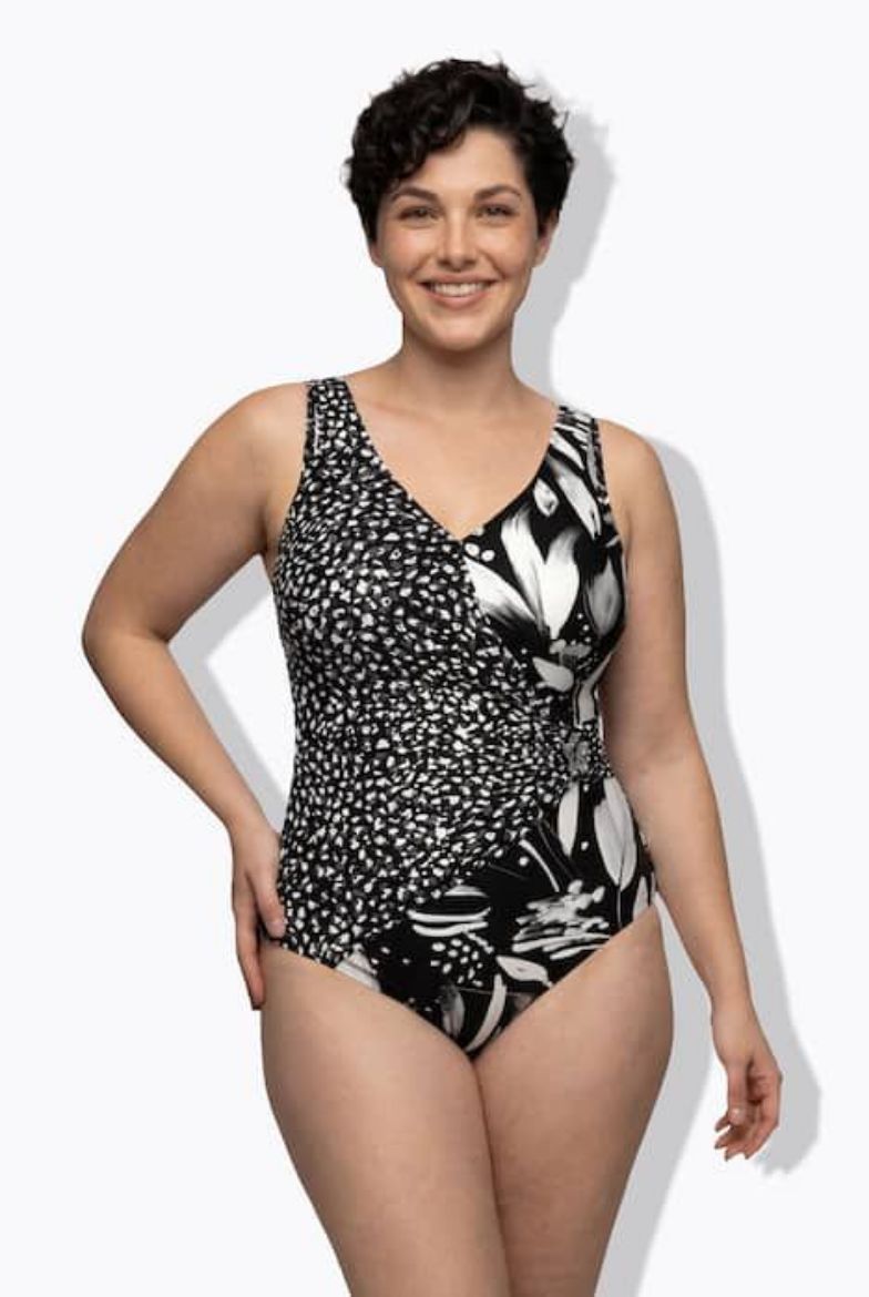 Plus size veliki brojevi Kupaći kostim jednodijelni s ukrasom za punije