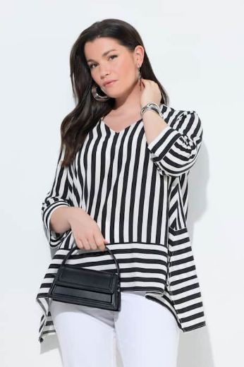 Plus size veliki brojevi Bluza 3/4 rukava V izrez za punije