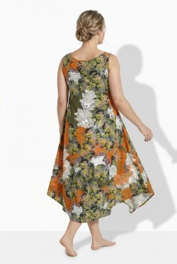 Plus size veliki brojevi Haljina midi A kroja bez rukava za punije