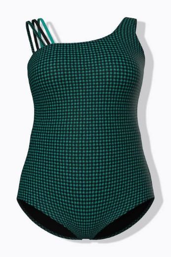 Plus size veliki brojevi Kupaći kostim jednodijelni mekanih košarica karirani za punije