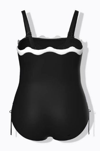 Plus size veliki brojevi Kupaći kostim jednodijelni ukrasnih rubova za punije