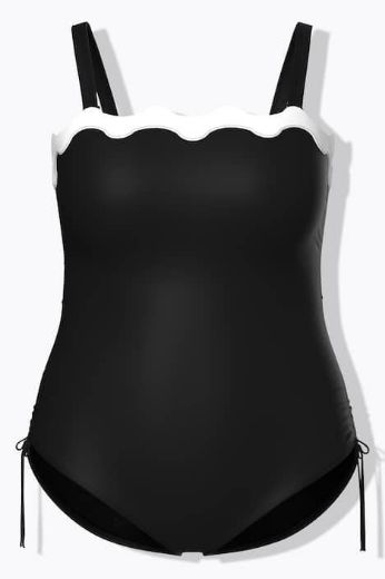 Plus size veliki brojevi Kupaći kostim jednodijelni ukrasnih rubova za punije