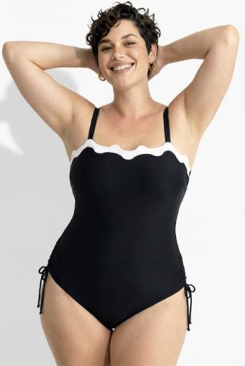 Plus size veliki brojevi Kupaći kostim jednodijelni ukrasnih rubova za punije