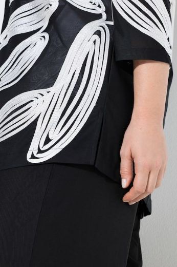 Plus size veliki brojevi Bluza 3/4 rukava sa kragnom za punije