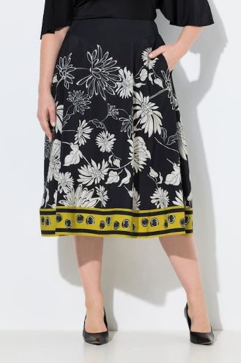 Plus size veliki brojevi Suknja midi cvjetnog uzorka za punije