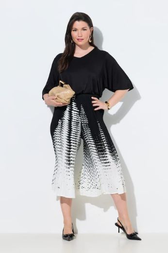 Plus size veliki brojevi Hlače širokih nogavica elastičnog strukaa za punije