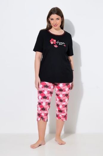 Plus size veliki brojevi Pidžama dvodijelna kratkih rukava za punije