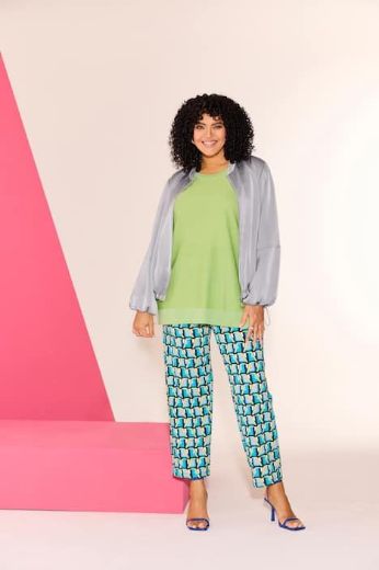 Plus size veliki brojevi Bluza dugih rukava s patentnim zatvaračem za punije