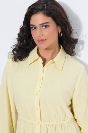 Plus size veliki brojevi Haljina 3/4 rukava s kragnom za punije