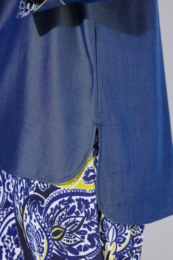 Plus size veliki brojevi Bluza 3/4 rukava traper izgled za punije