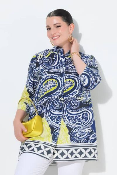 Veliki brojevi Bluza duža 3/4 rukava moda za punije