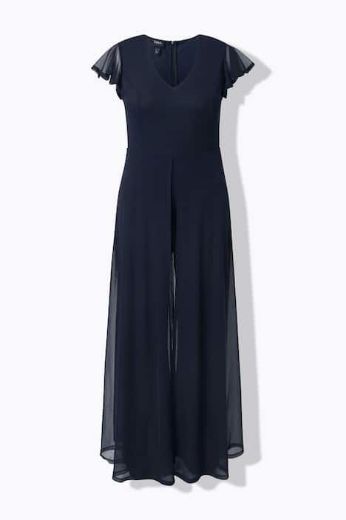 Plus size veliki brojevi Kombinezon kratkih rukava dvoslojni za punije