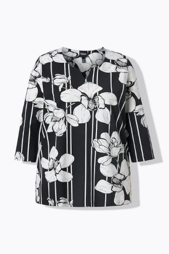 Plus size veliki brojevi Bluza 3/4 rukava A kroja za punije