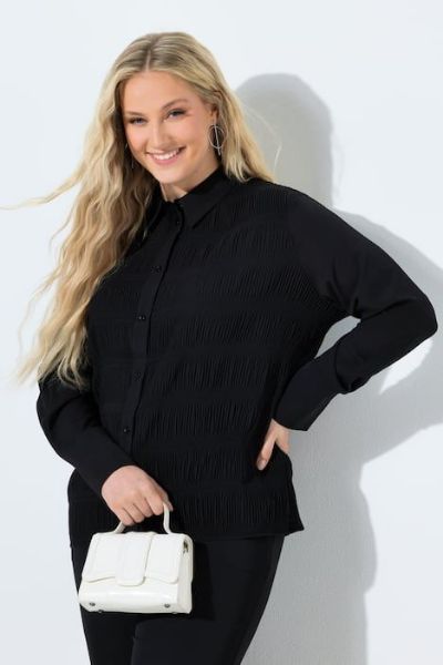 Veliki brojevi Bluza dugih rukava strukturirana moda za punije