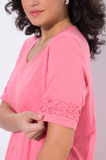 Plus size veliki brojevi Majica kratkih rukava A kroja V izreza za punije