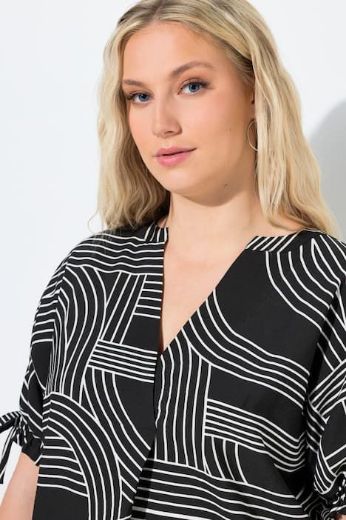 Plus size veliki brojevi Bluza kratkih rukava V izreza za punije