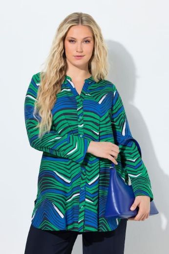 Plus size veliki brojevi Bluza dugih rukava produženog kroja za punije