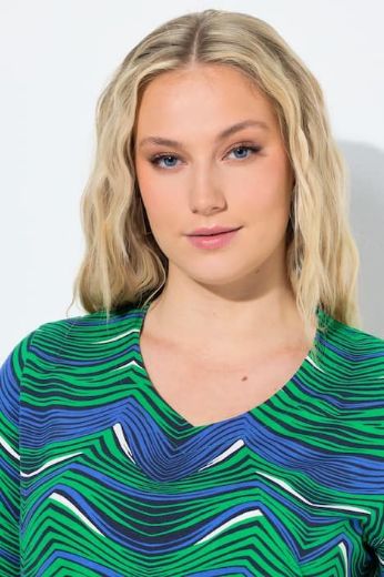 Plus size veliki brojevi Majica kratkih rukava V izreza za punije