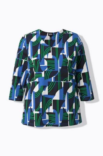 Plus size veliki brojevi Majica 3/4 rukava V izreza za punije