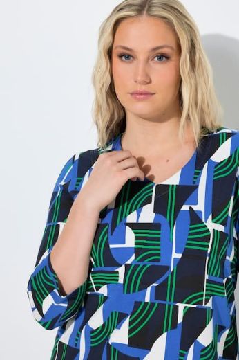 Plus size veliki brojevi Majica 3/4 rukava V izreza za punije