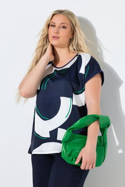 Veliki brojevi Majica kratkih rukava šireg kroja moda za punije