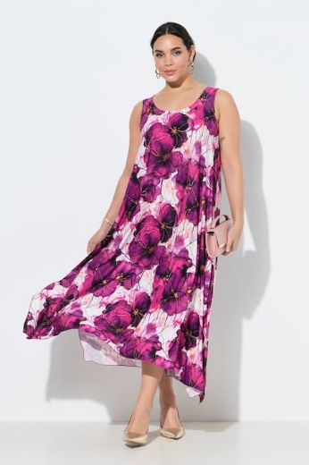 Plus size veliki brojevi Haljina bez rukava cvjetnog uzorka za punije