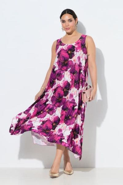 Veliki brojevi Haljina bez rukava cvjetnog uzorka moda za punije