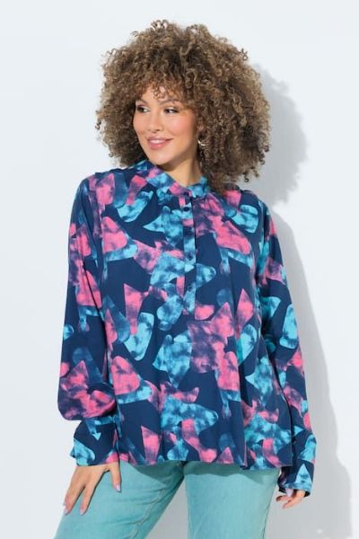 Veliki brojevi Bluza dugih rulava A kroja moda za punije