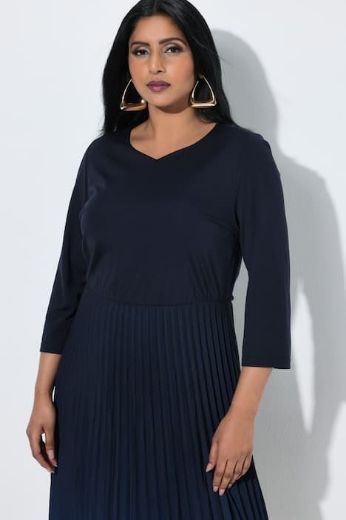 Plus size veliki brojevi Haljina elegantna midi 3/4 rukava za punije